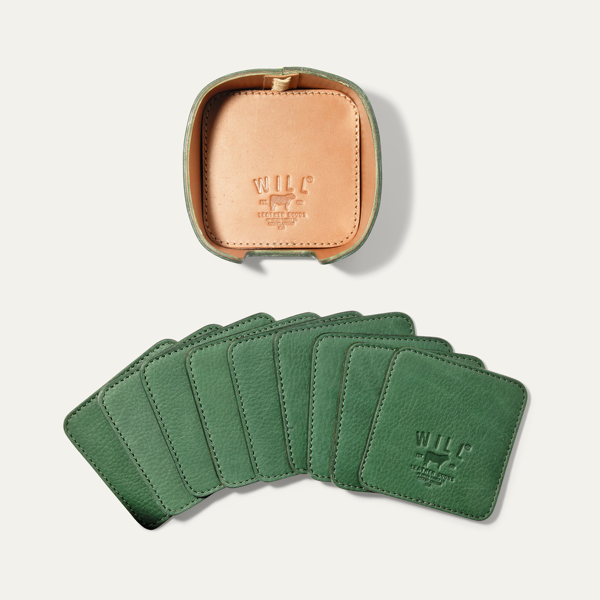 Set Of Eight Coasters - Will Leather Goods