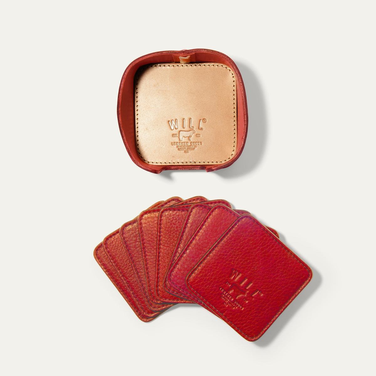 Set Of Eight Coasters - Will Leather Goods