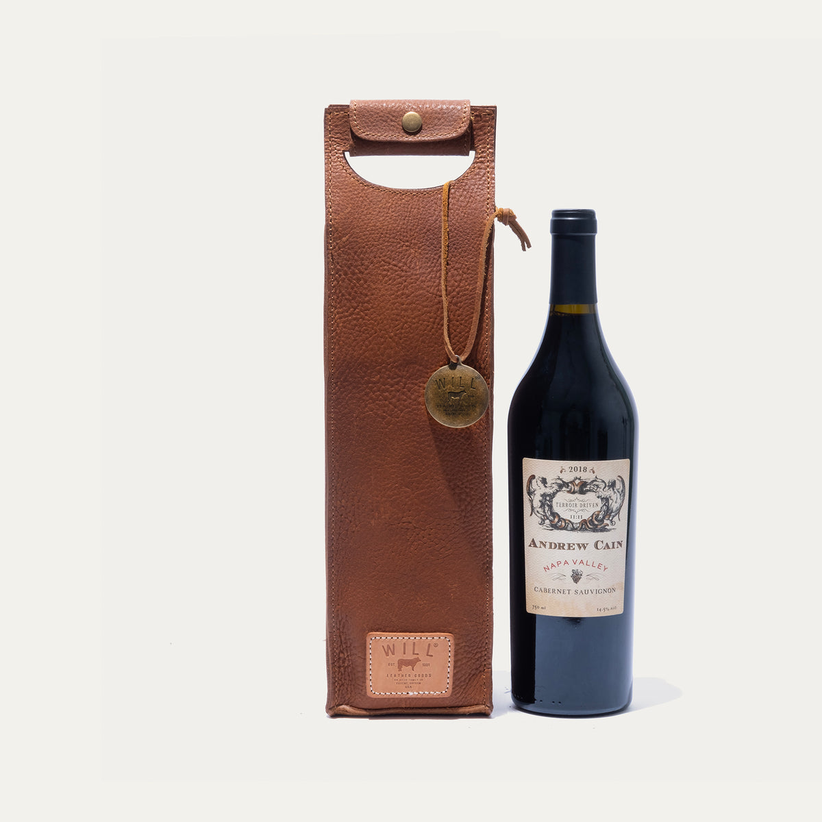 Single Leather Wine Case - Will Leather Goods