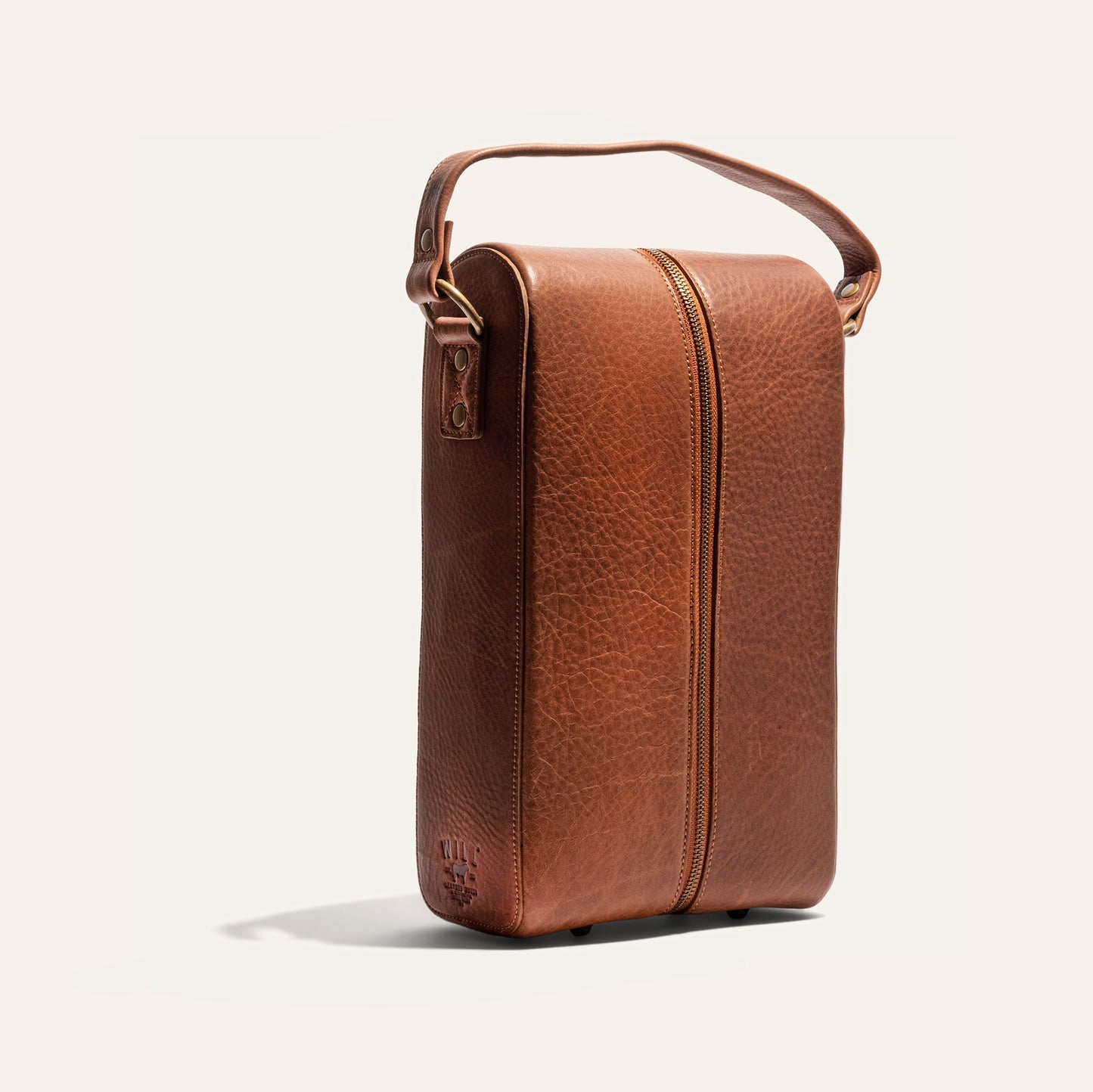 Hard Double Leather Wine Case - Will Leather Goods