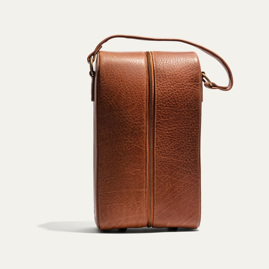 Hard Double Leather Wine Case - Will Leather Goods