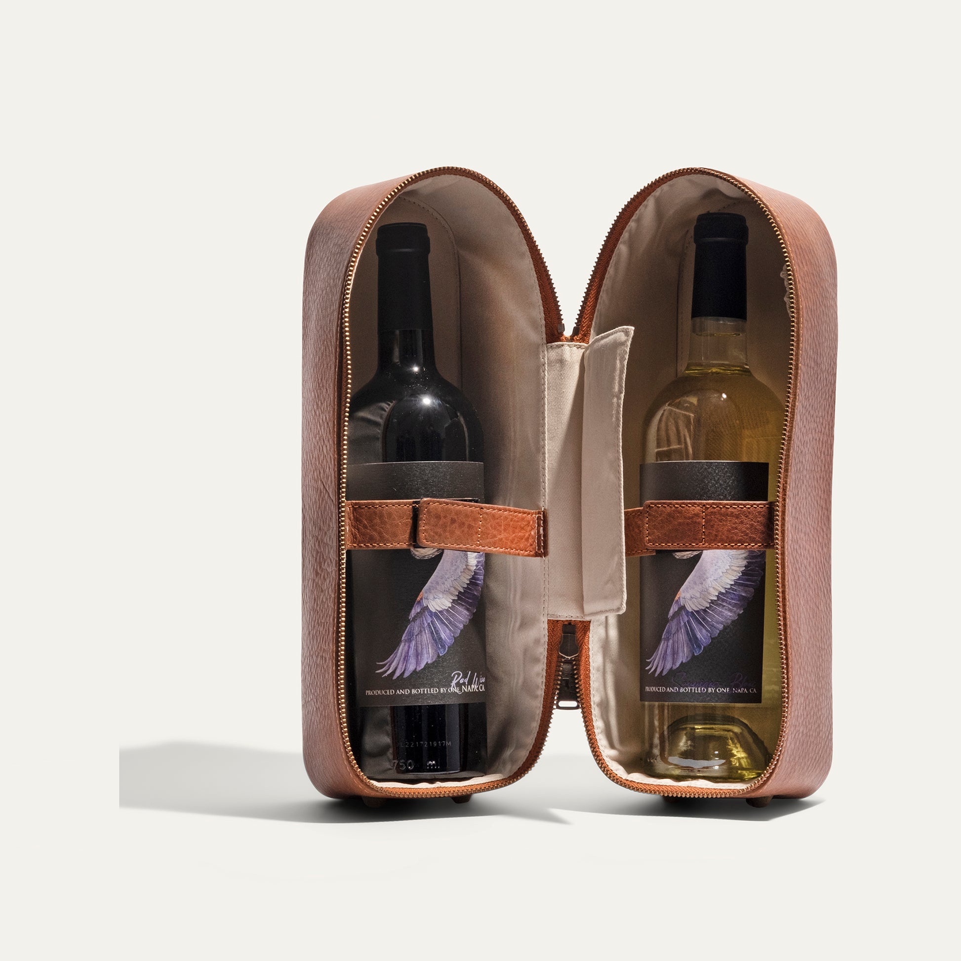 Hard Double Leather Wine Case - Will Leather Goods