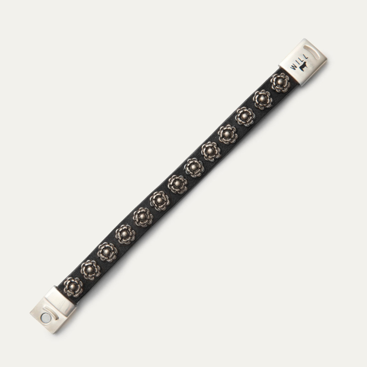 Magnetic Bracelet W/ Rose Studs - Will Leather Goods