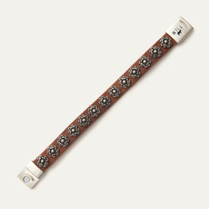 Magnetic Bracelet W/ Rose Studs - Will Leather Goods