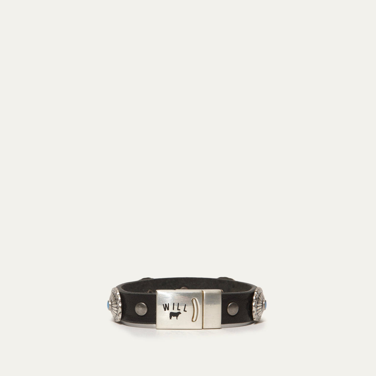 Magnetic Bracelet W/ Conchos - Will Leather Goods