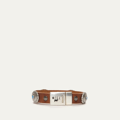 Magnetic Bracelet W/ Conchos - Will Leather Goods