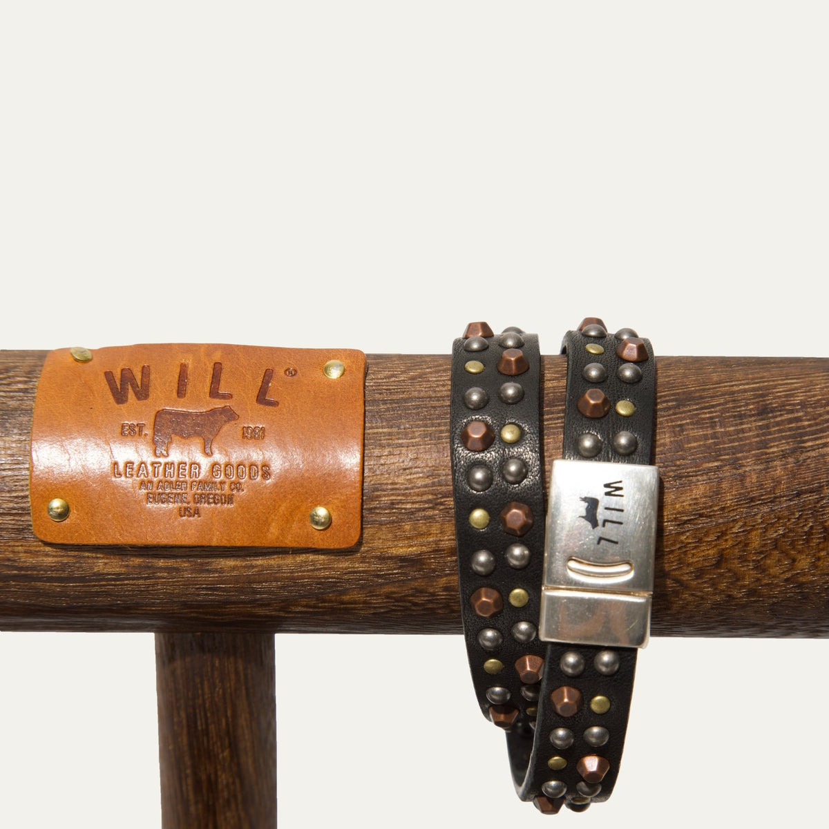 Magnetic Bracelet W/ Multi Face Studs - Will Leather Goods