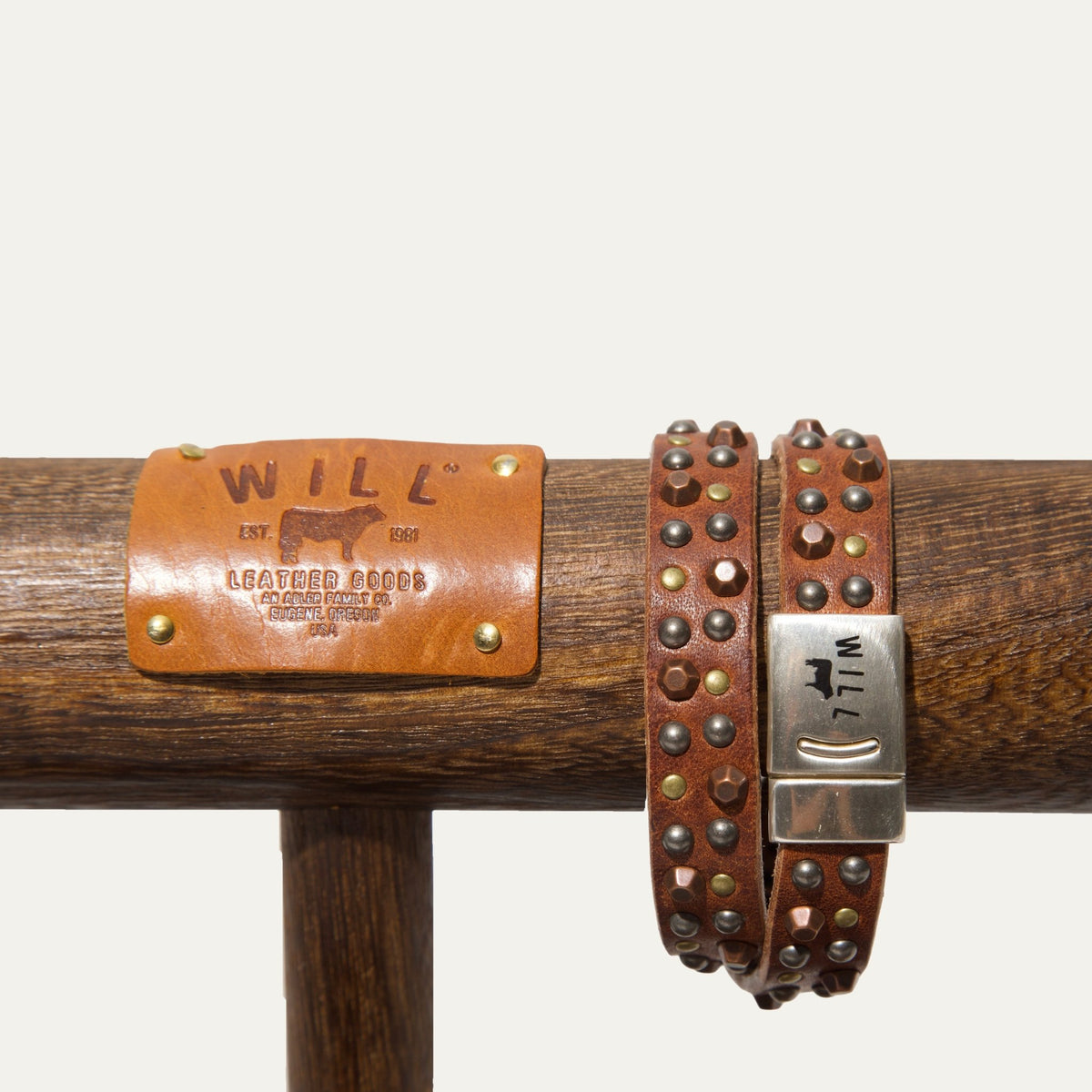 Magnetic Bracelet W/ Multi Face Studs - Will Leather Goods