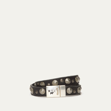 Magnetic Bracelet W/ Spike Studs - Will Leather Goods