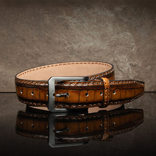 Croco Belt - Will Leather Goods
